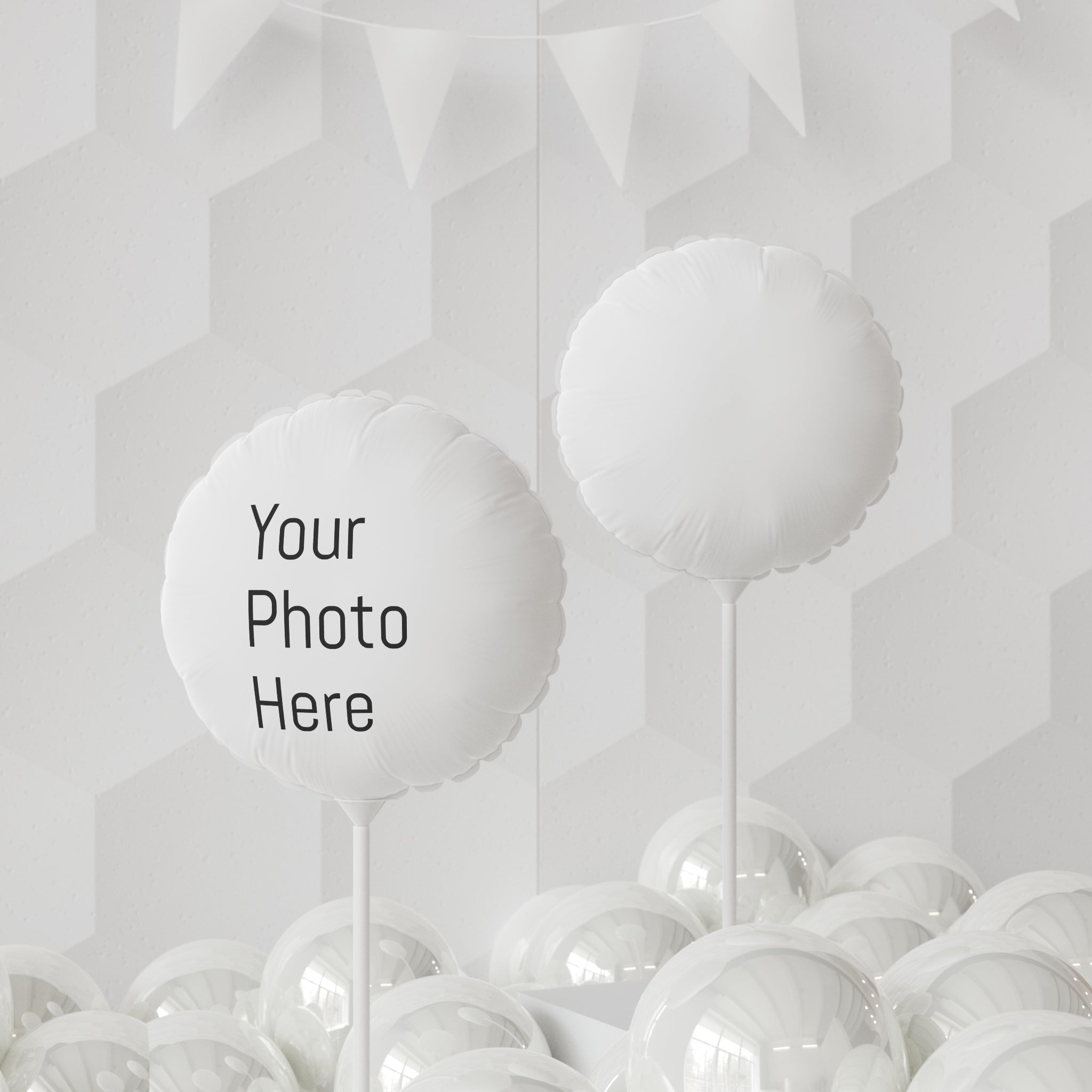 Custom Photo Balloon – 11" Round or Heart-Shaped Printable Balloon