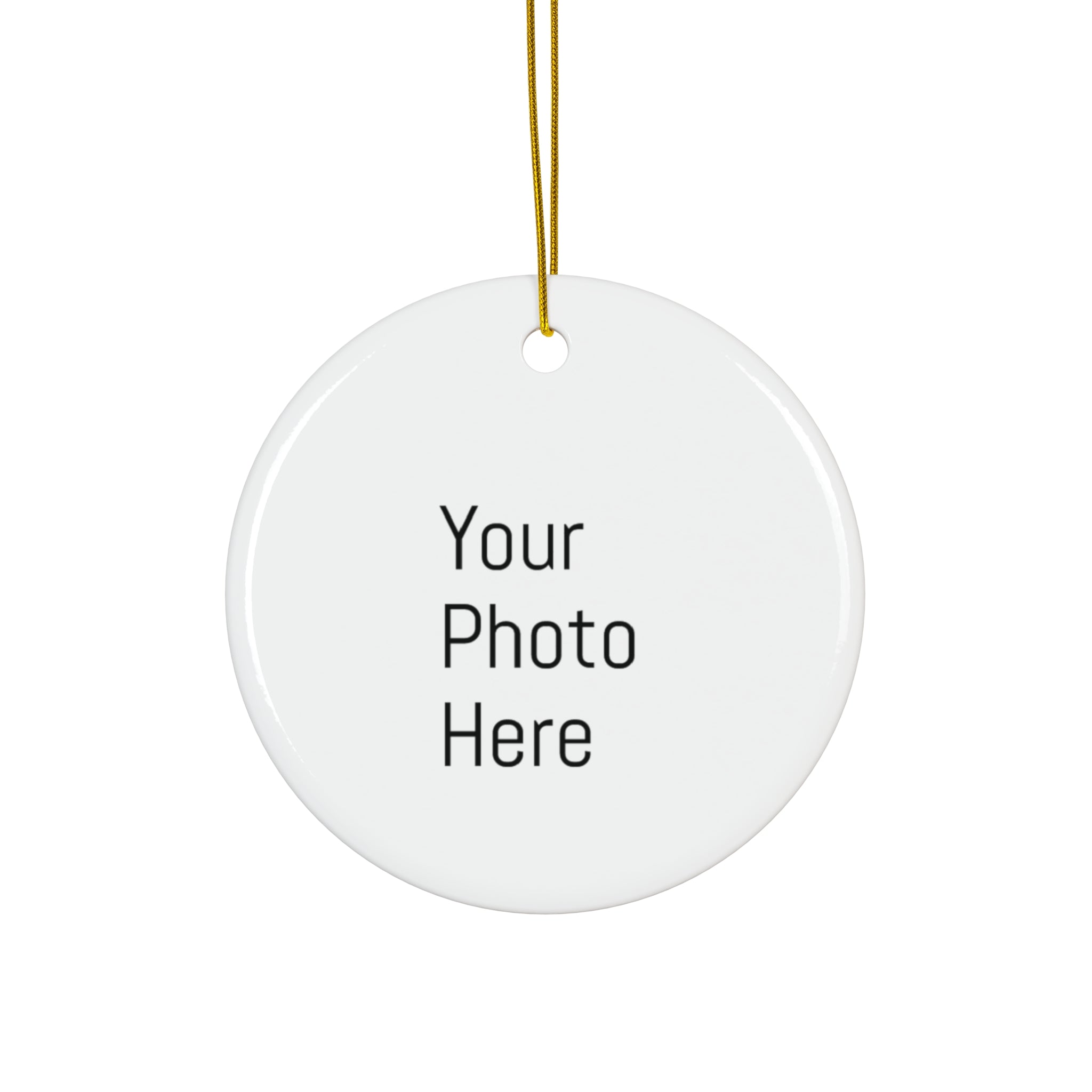 Custom Photo Ornament – Personalized Ceramic Christmas Decoration