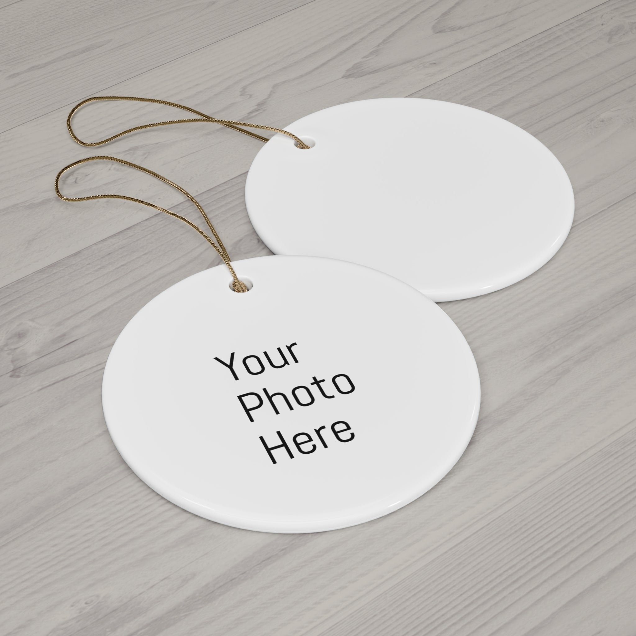 Custom Photo Ornament – Personalized Ceramic Christmas Decoration