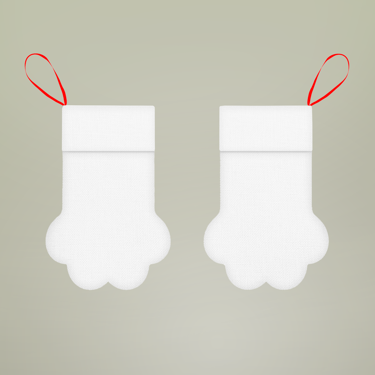 Custom Dog Stocking - Paw Print Christmas Decoration for Pups